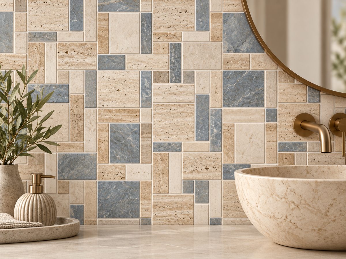Geometric Mosaic Tiles illustrative design